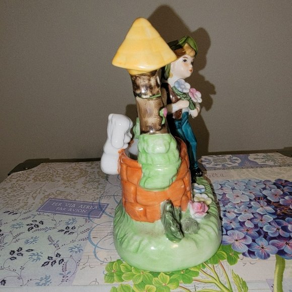 Vintage Boy at the Wishing Well Figurine - Picture 4 of 11